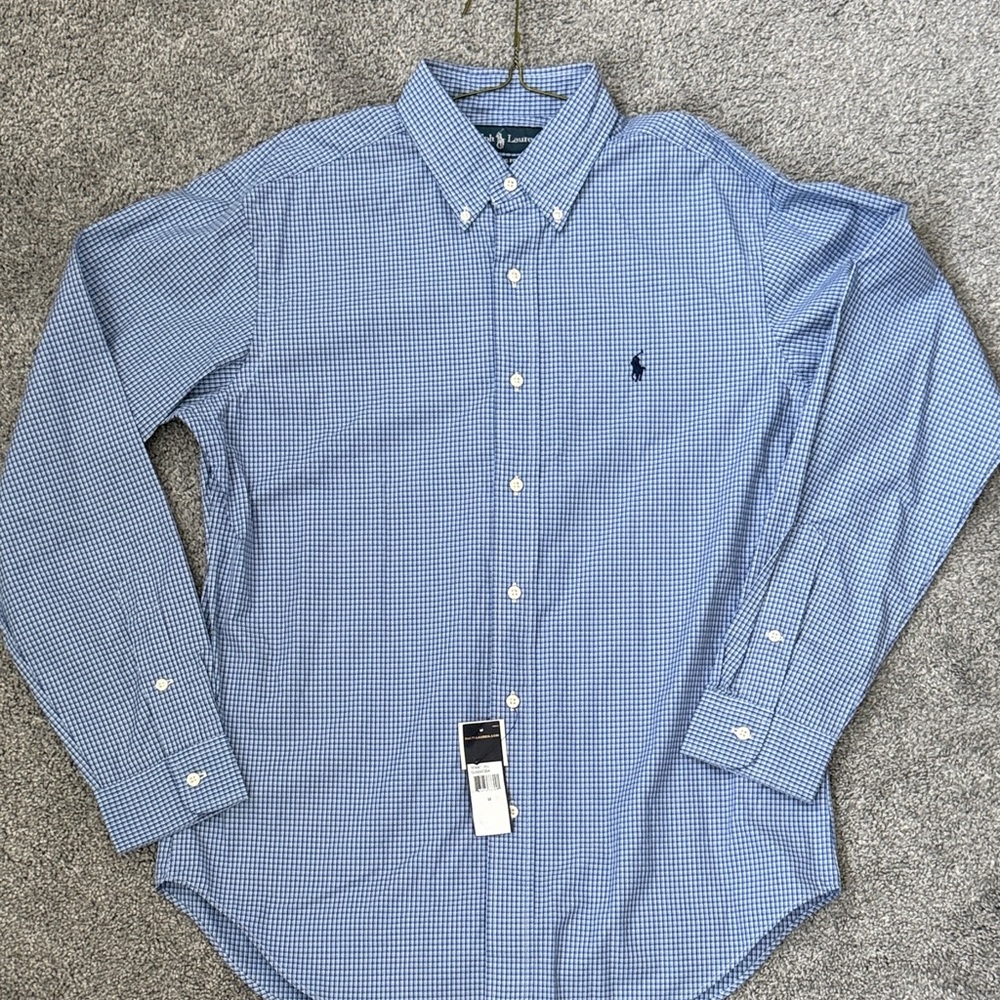 Ralph Lauren Men's Blue Checkered Shirt
